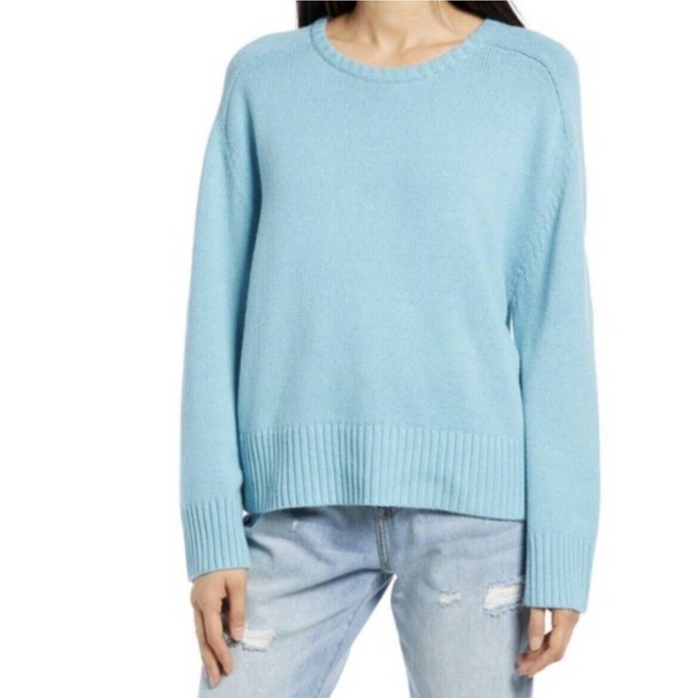Treasure & Bond Sz Small Crewneck Pullover Sweater Wool Blend Soft Stretch